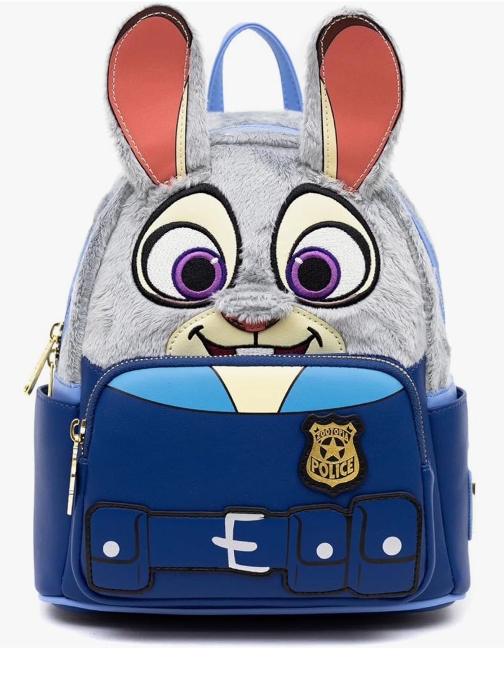 Loungefly Disney Zootopia Officer Judy Hopps Plush Cosplay Mini Backpack